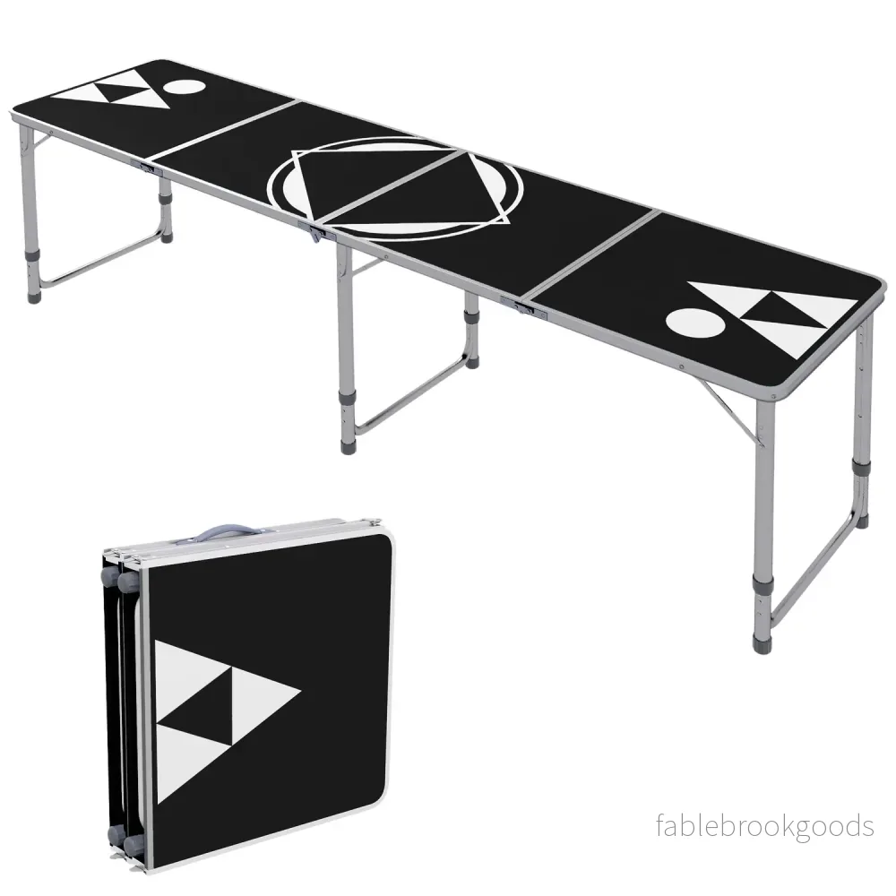 Fällbart ölpongbord 240×60 cm – Justerbart svart aluminium Fällbart ölpongbord 240×60 cm – Justerbart svart aluminium