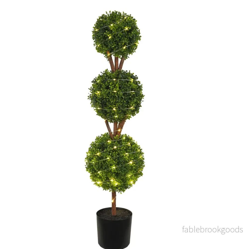 Konstgjord växt Buxbomsträd - 122 cm - 2-pack - Bild 2