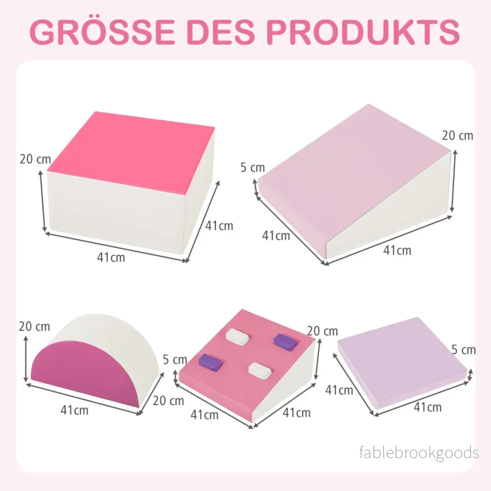 TLG. – Barns skumbyggstenar med klätterberg för klättring och krypande mjuka – 6 – Rosa - Bild 2