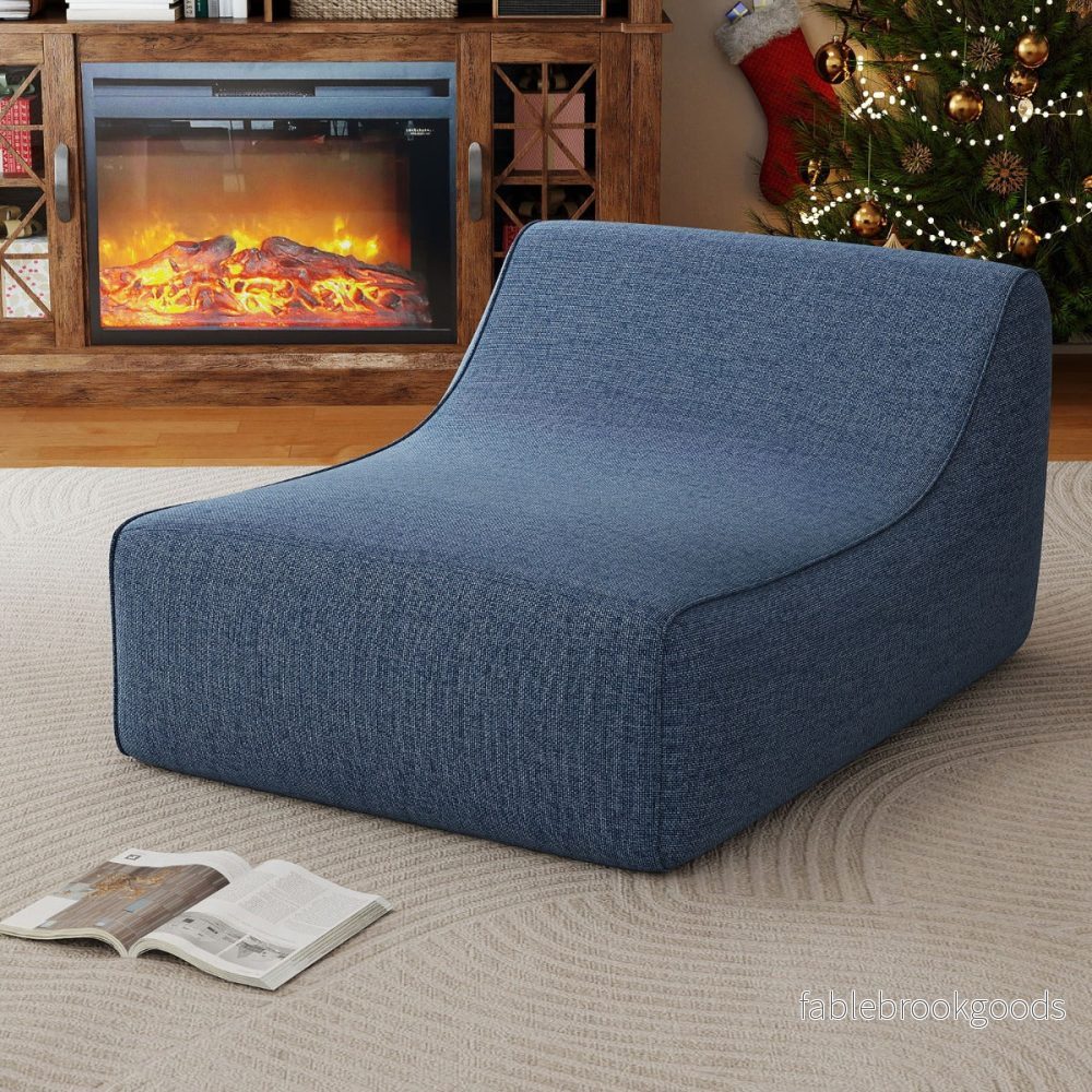 Uppblåsbar – lounge fåtölj ergonomisk lat soffa med avtagbar överdrag – Blå - Bild 3