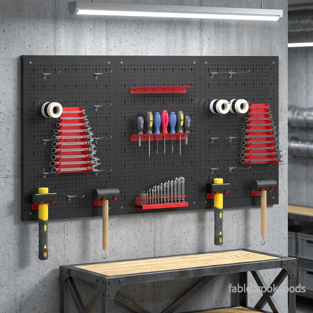 Verktygsorganiseringsset för hålskivor, 3x 60x40cm, 28 delar - Bild 2