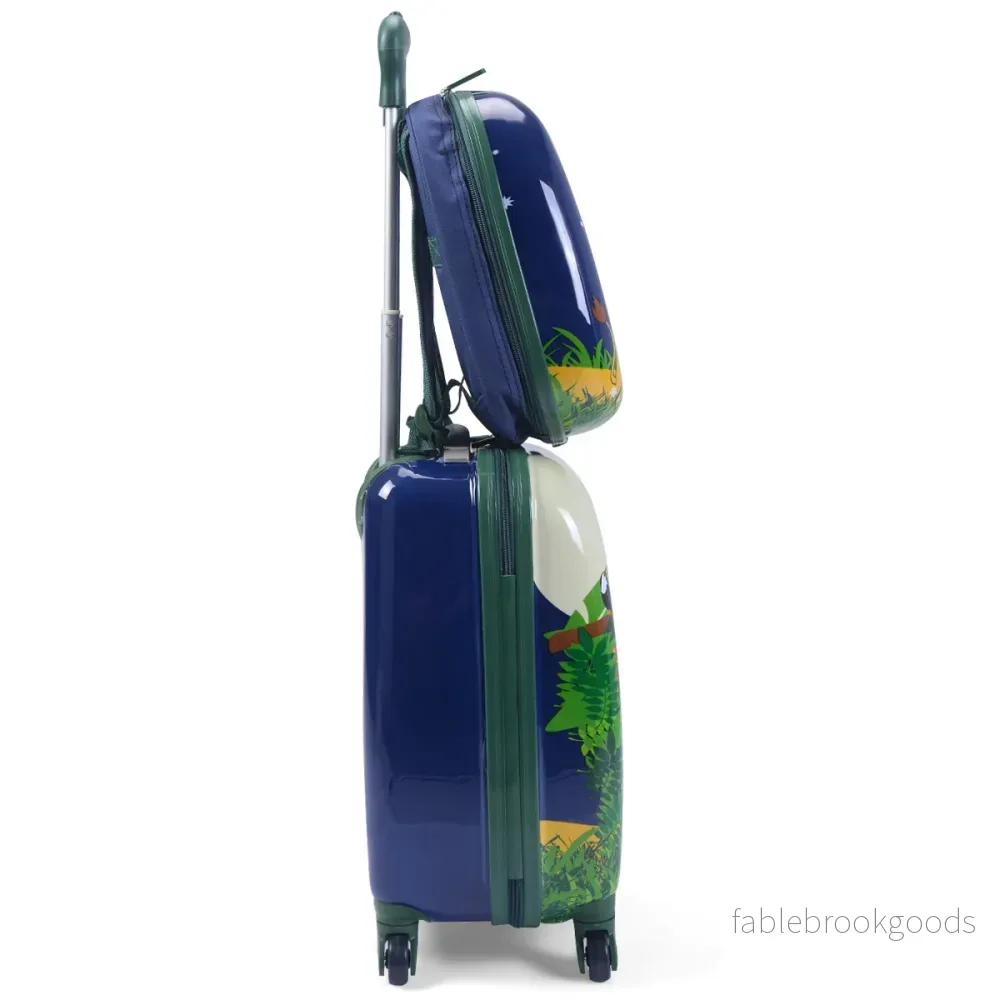 delad – resväska set resbagage barnbagage 16'' + 12'' ryggsäck – 2 – Färgglad - Bild 3