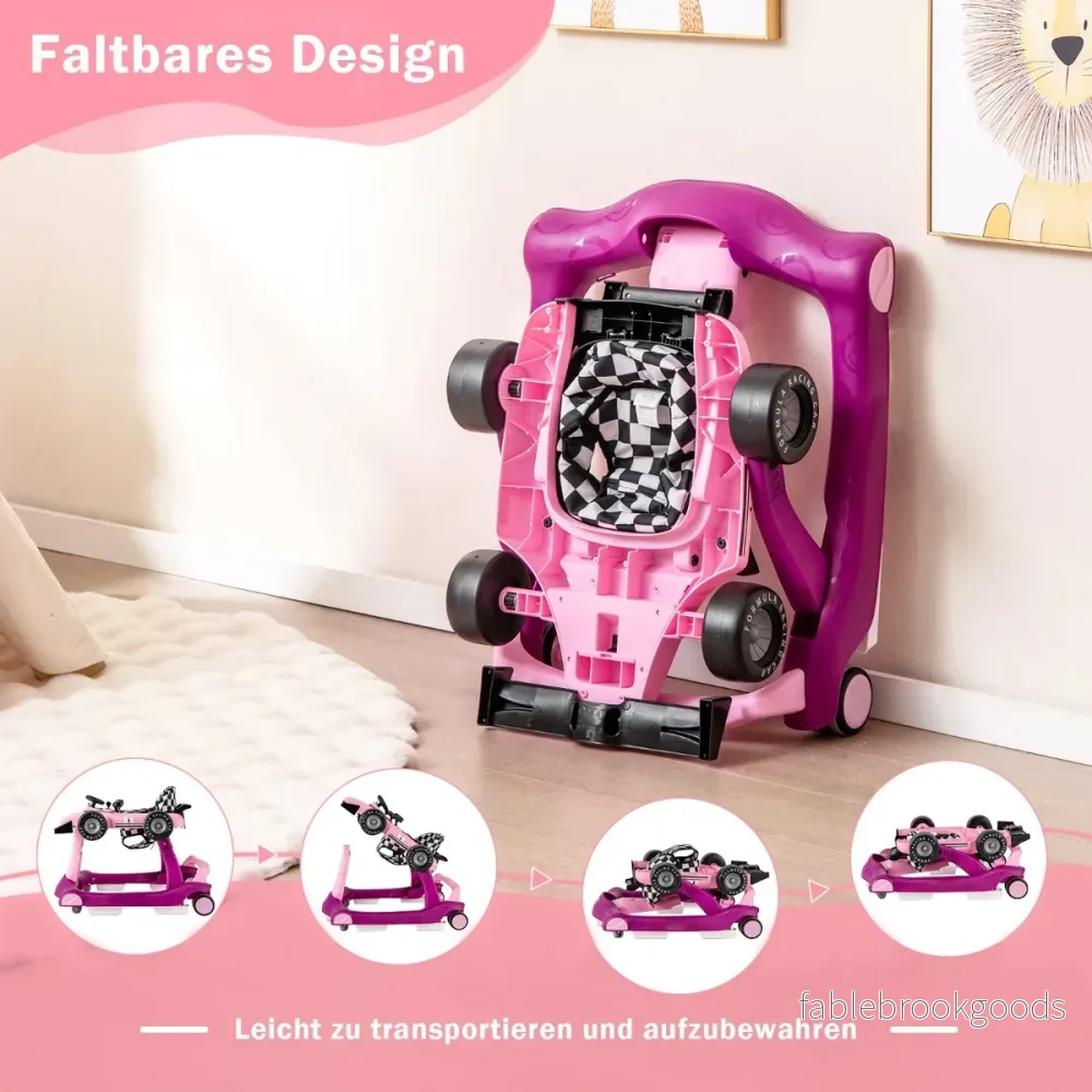 i – Baby Walker hopfällbar med justerbar höjd lastkapacitet – 4 1 15 kg – Violett - Bild 2