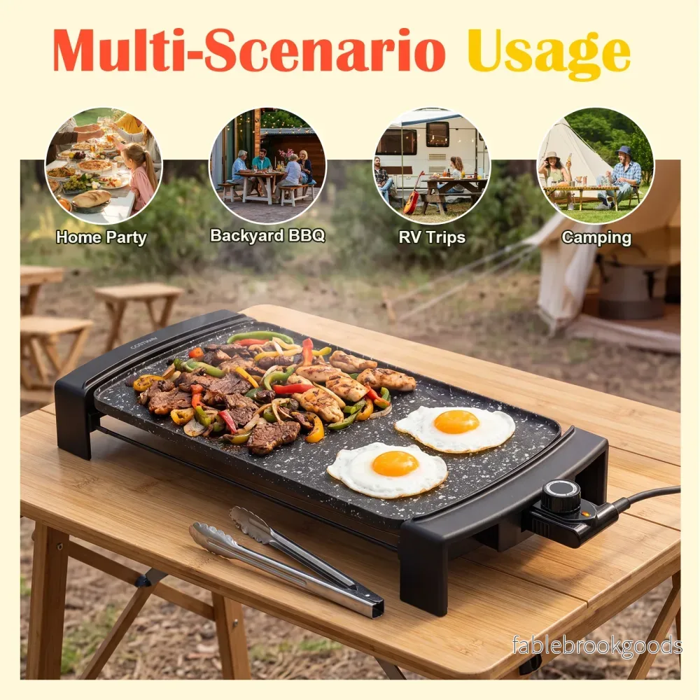 Elektrisk – grill W med dubbelzon för inom‑ och utomhusbruk – 2150 44 x 24 cm - Bild 2