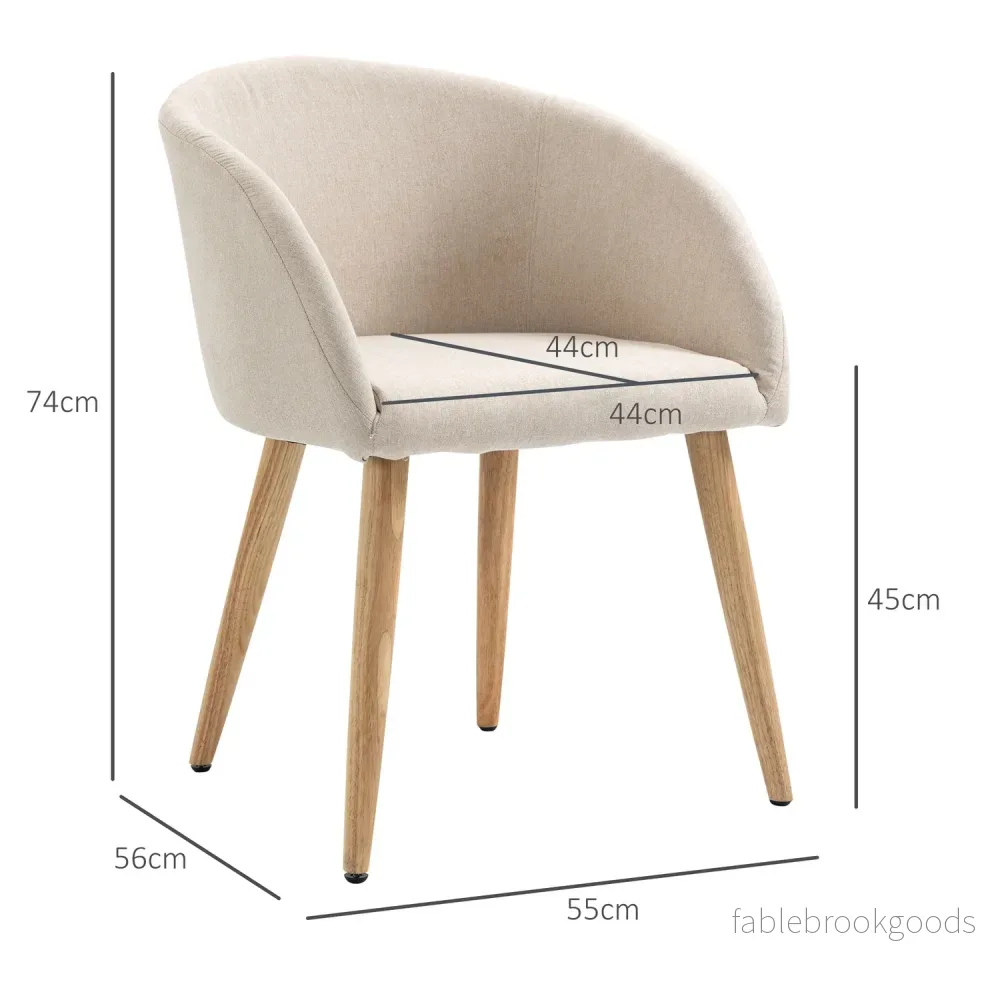 Set med 2 matstolar, linnetyg, metallram - Bild 3