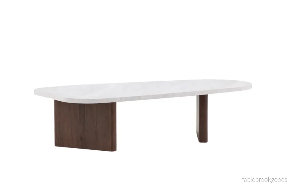 Grönvik Soffbord 130x65 cm Ljusgrå – Modernt Ovalt Soffbord | Venture Home - Bild 3