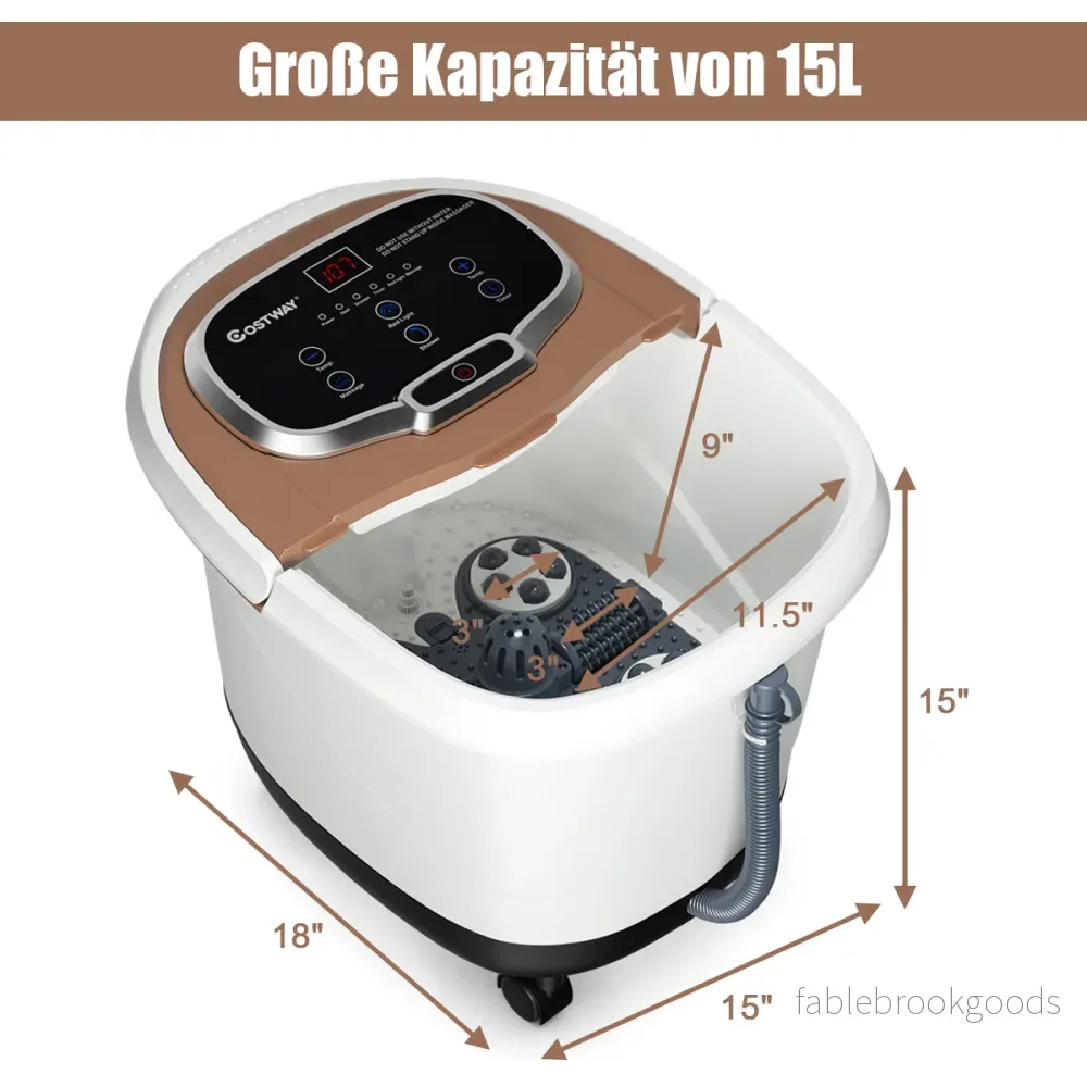 Fotmassager – Fotbad Spa Shiatsu – Grå - Bild 2