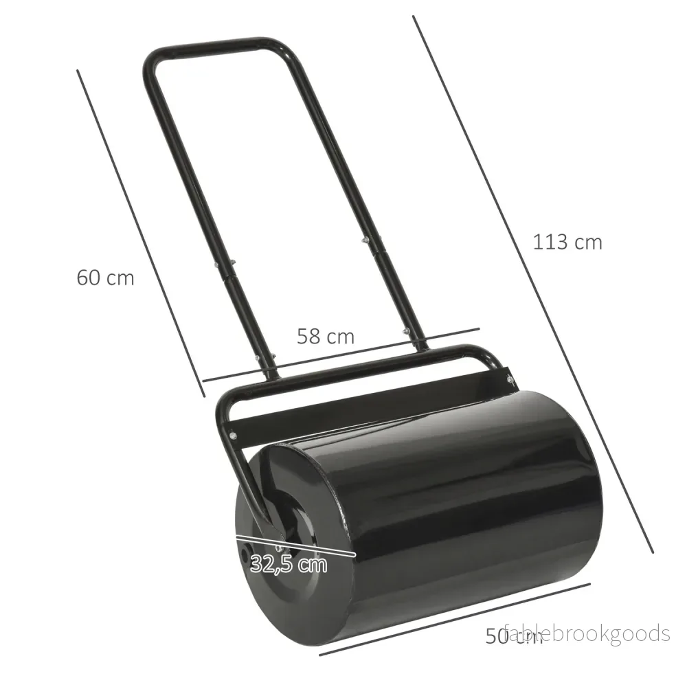 Gräsrulle med U-handtag, metall, 38L kapacitet - Bild 3