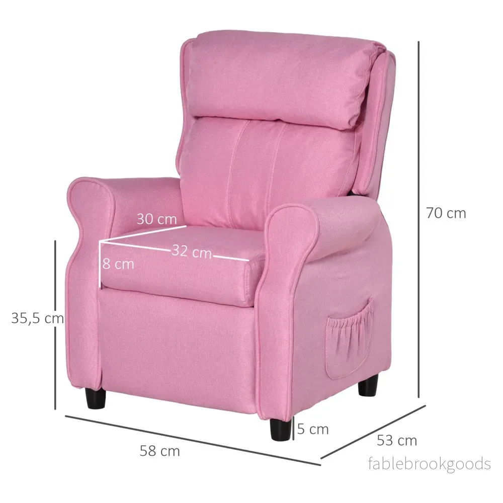 Justerbar barnsoffa med fotstöd, Rosa, 3-5 år - Bild 3