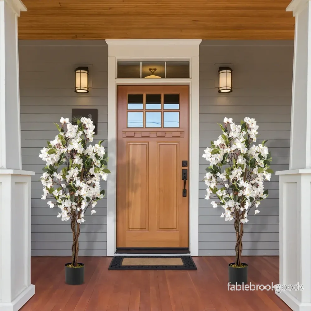 Konstgjord – träd med blommor i kruka bougainvillea växter styck – 1 120 cm – Vit - Bild 3