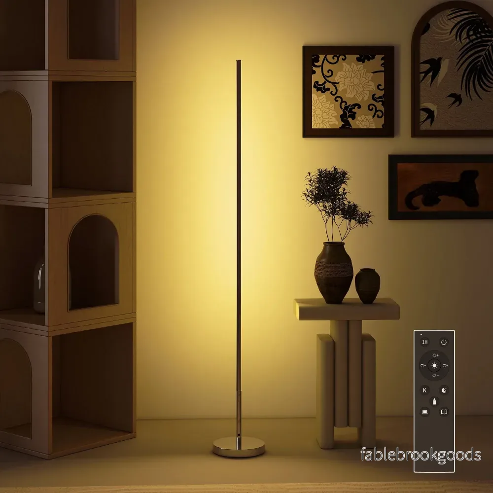 LED-golvlampa, dimbar 3000-6000K, fjärrkontroll, 150 cm - Bild 2