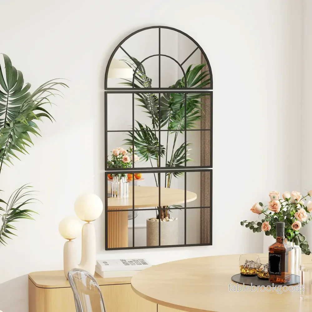 Arch Wall Mirror Set - 3 metallinramade delar för heminredning - Bild 2