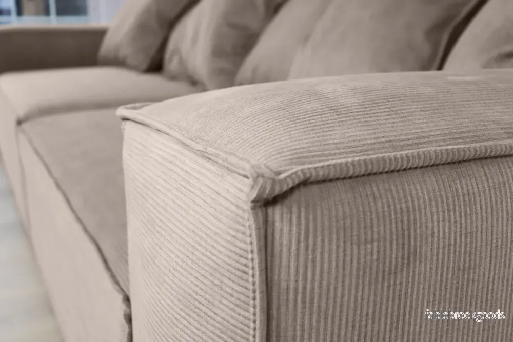 Stockholm 4-seater Sofa, exclusive Corduroy, Mole, removable & washable covers - Bild 3