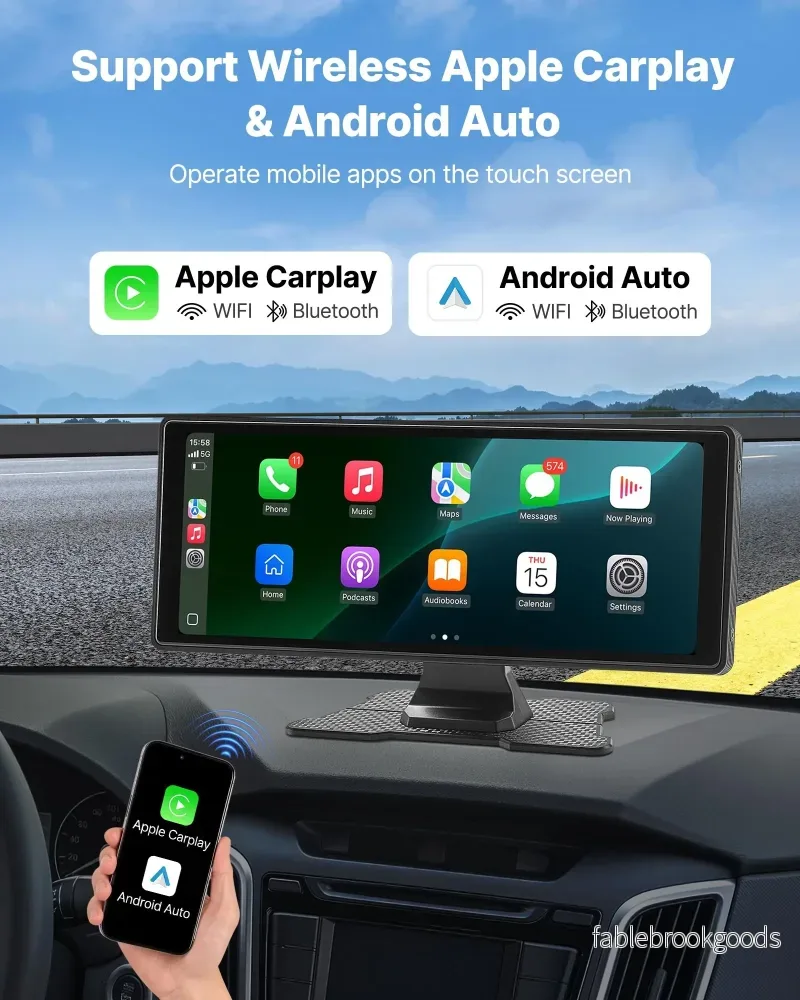 10" CarPlay‑skärm PAKET med 4K‑kamera & backkamera - Bild 2