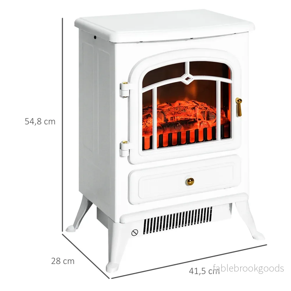 Elspis, 950/1850W, Flameffekt, Vit - Bild 3