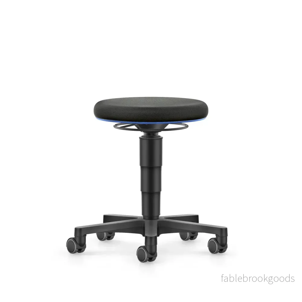 Stool, svart tyg