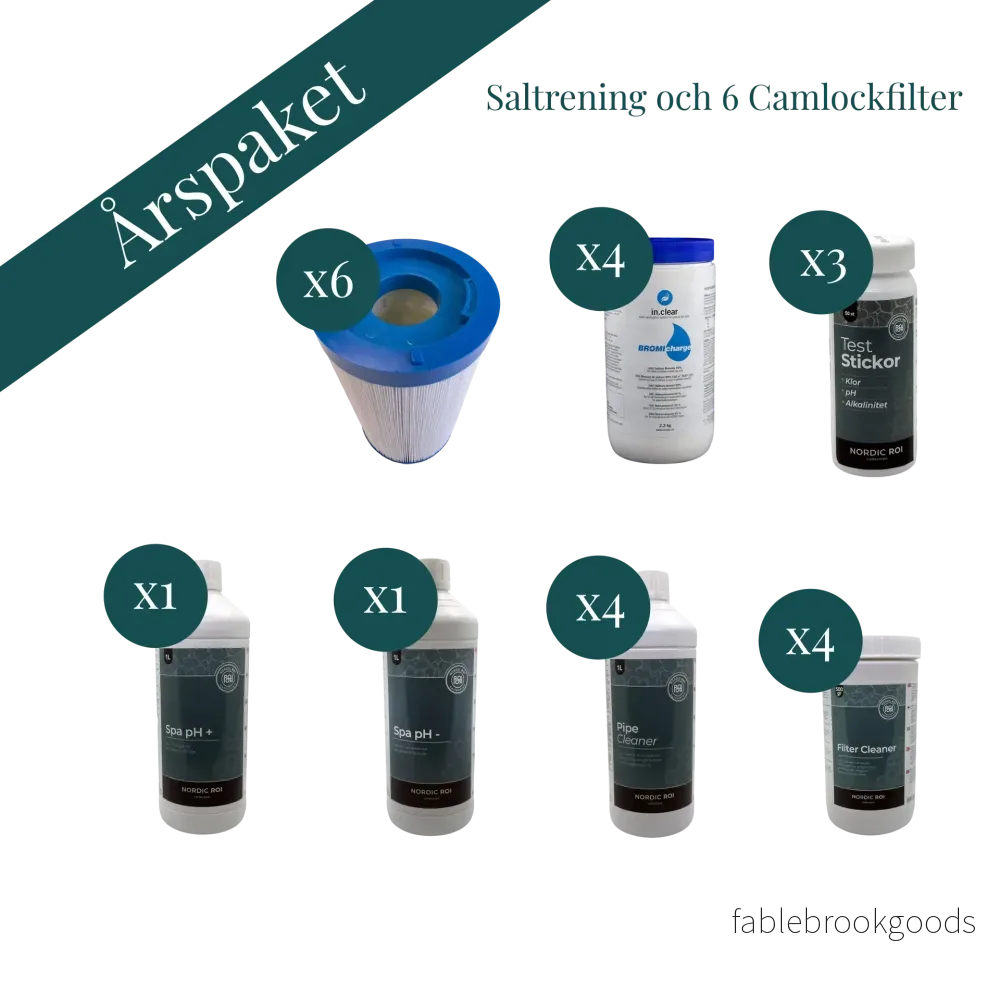 Årspaket till swimspa med saltrening och 6 Camlockfilter - Bild 2