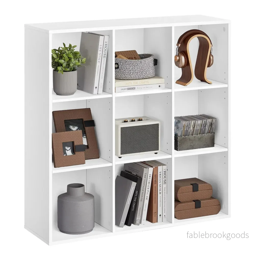 Boekenkast – 9 Vakken – Kubusplank – Vrijstaand – Wit Boekenkast – 9 Vakken – Kubusplank – Vrijstaand – Wit