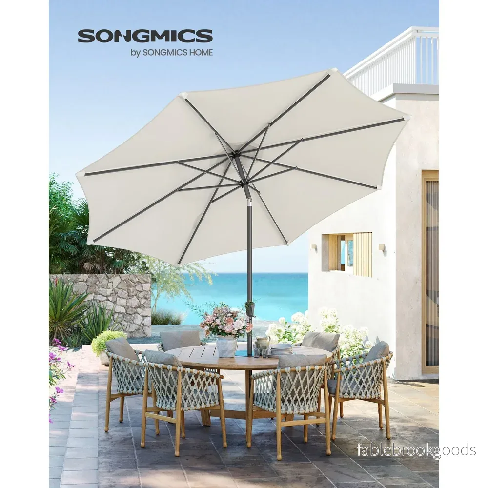 Parasol - 340 cm - Kantelbaar - UPF 50+ - Beige - Bild 2