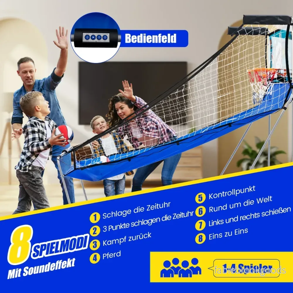 i – basketmaskin med bollar och luftpump spellägen Arkadbasketspel – 8 1 4 8 – Grön - Bild 3