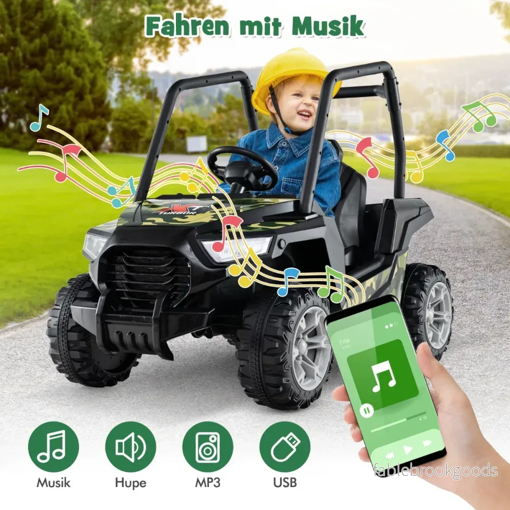 Elbil – för barn med 2,4G fjärrkontroll 24V elfordon UTV från år – 3 – Grön - Bild 3