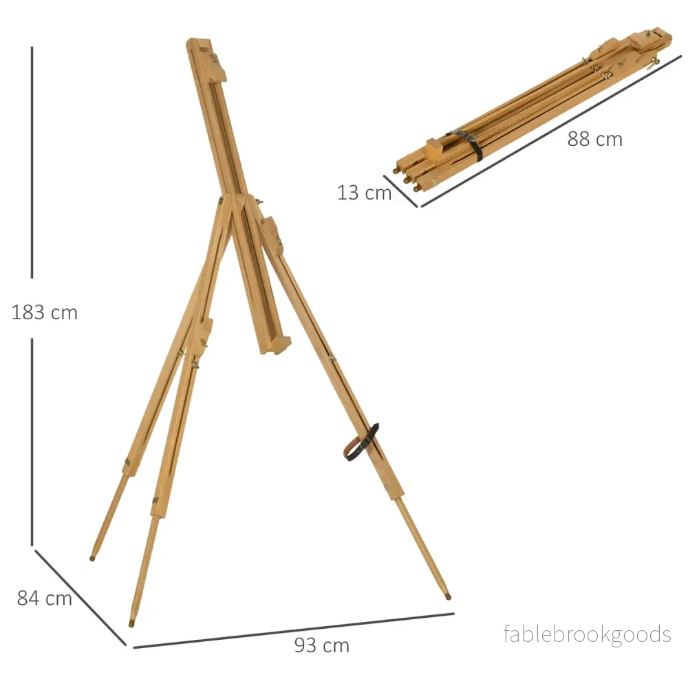 Justerbart stativ i bokträ för 107 cm duk - Bild 3