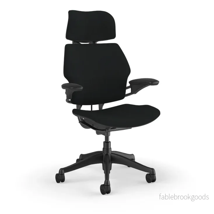 Humanscale Freedom arbetsstol – med nackstöd – svart Kvadrat-tyg Humanscale Freedom arbetsstol – med nackstöd – svart Kvadrat-tyg