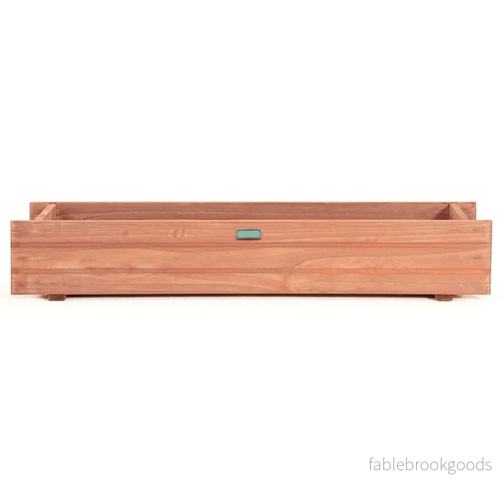 Upphöjd – trädgårdsbäddskruka gjord av granträ för – 91,5 x 18 x 16 cm – Brun