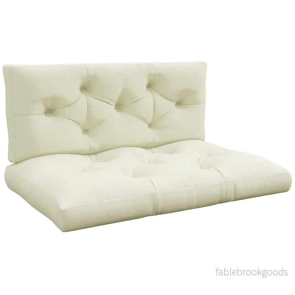 Palldynset för utomhusbruk, 2 delar, 120x80 cm krämfärgad