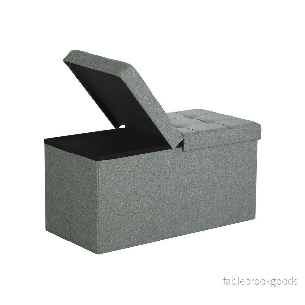 Sittlåda – Förvaringsutrymme och sits – Ljusgrå - Bild 2