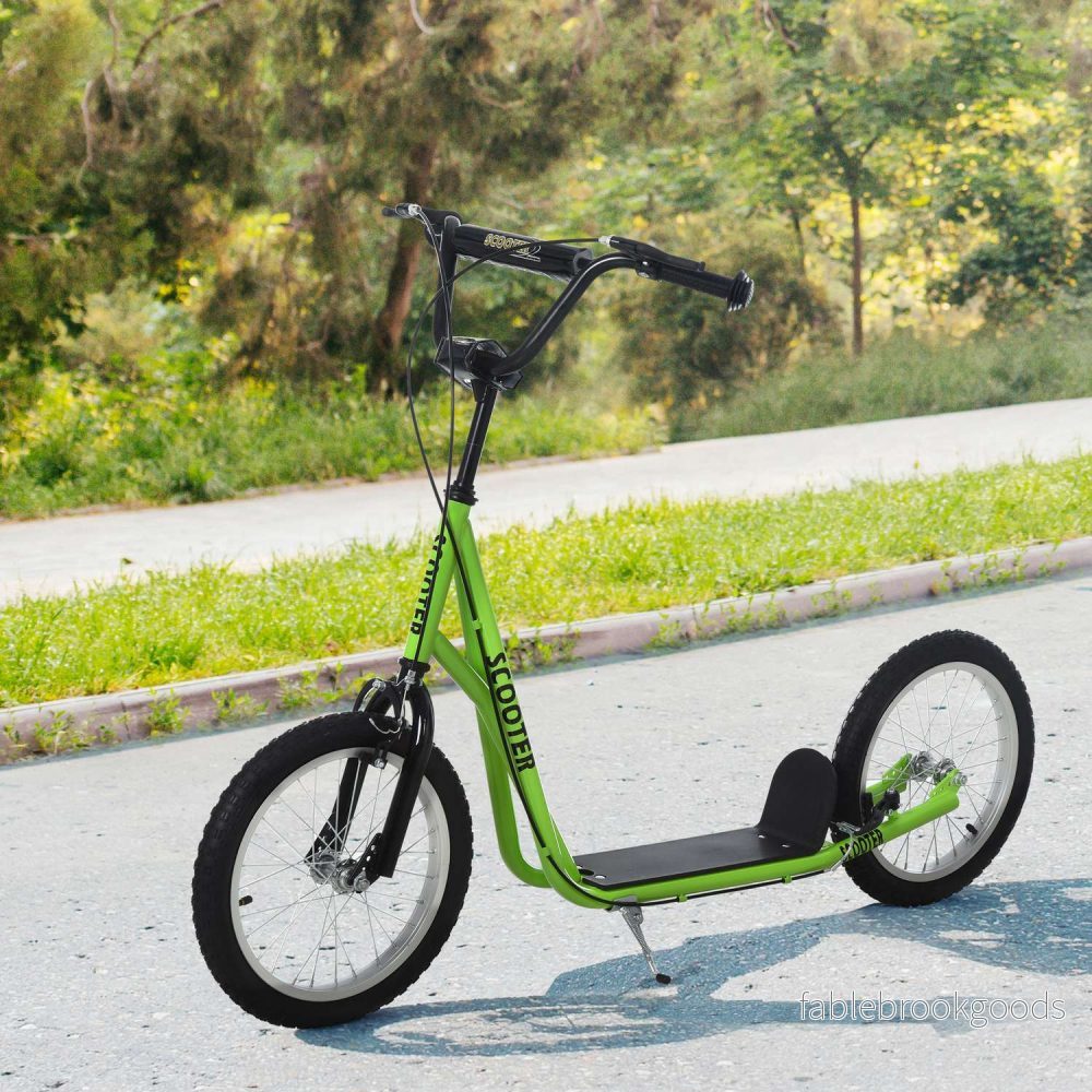 Barnsparkcykel med handbroms, 16-tums luftdäck Barnsparkcykel med handbroms, 16-tums luftdäck