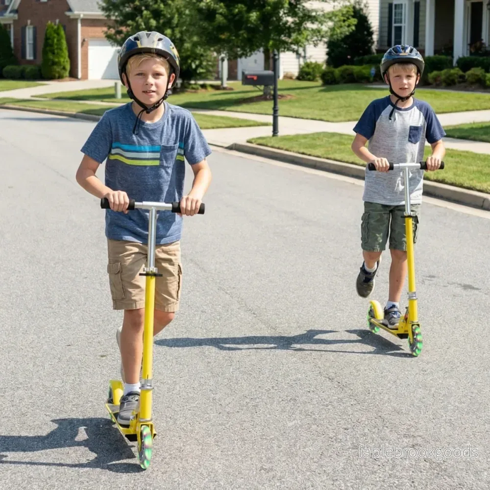 Scooter – Roller Sparkcykel hopfällbar upp till – 70 kg – Gul - Bild 3