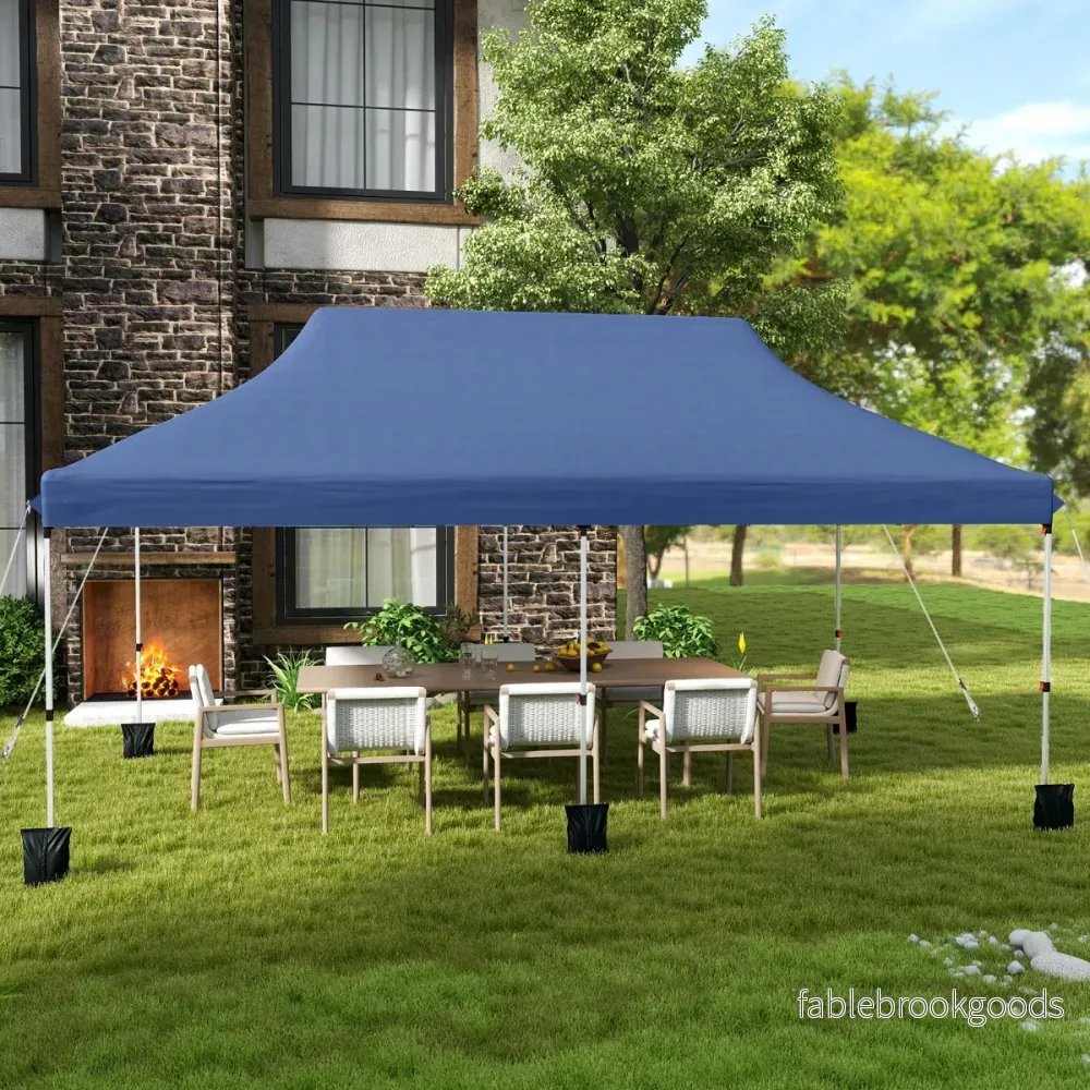 Stort – pop up tält med vikbar konstruktion och bärväska – 300 x 600 cm – Blå - Bild 3