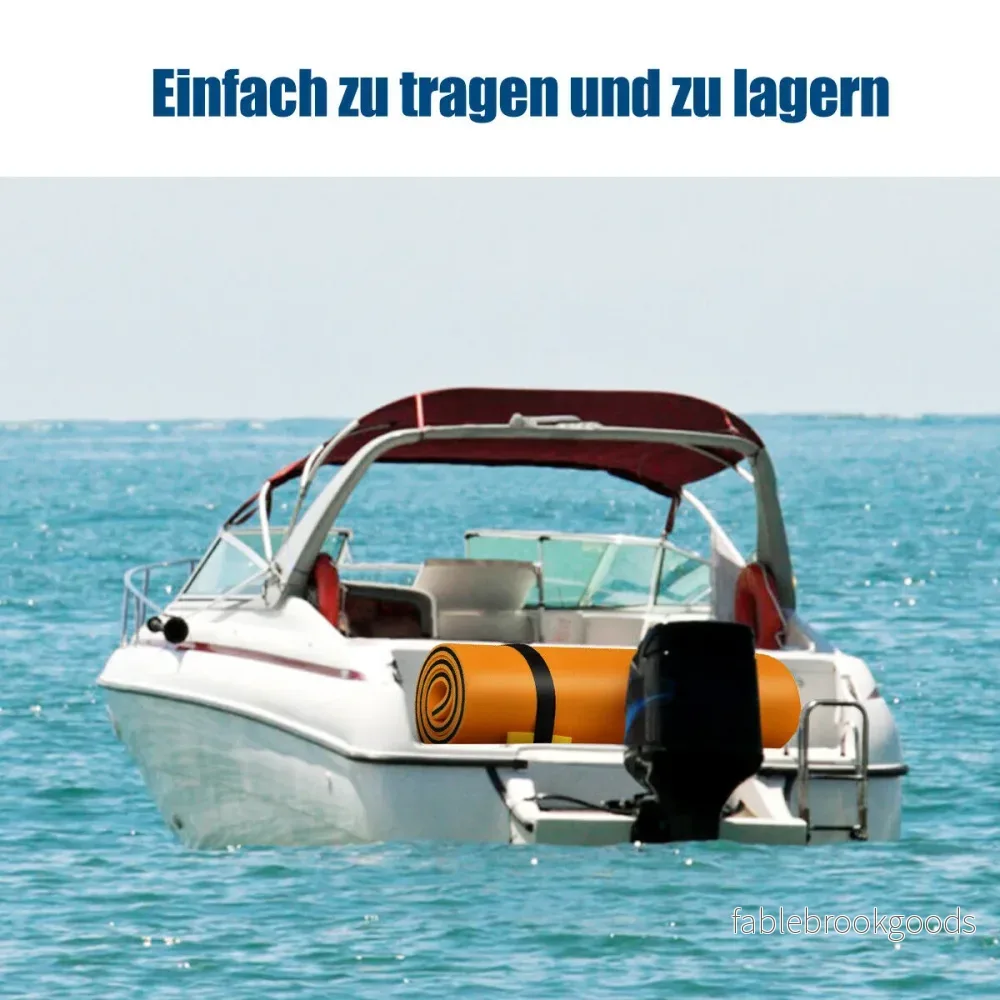 Vattenmatta – Flytmatta Vattenbädd Vattenmadrass Flytande ö Lastkapacitet – 60 kg 210 x 66 cm – Orange - Bild 2