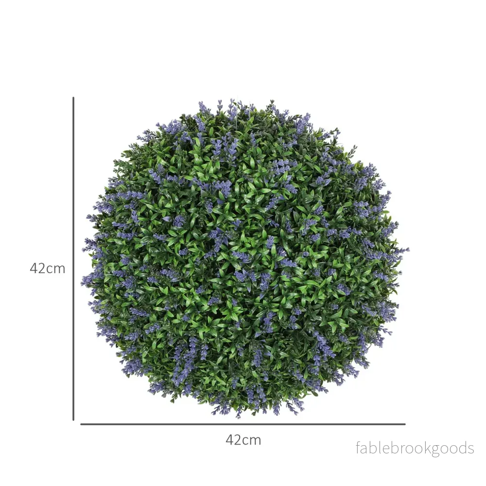 Konstgjord lavendel: 42 cm bollformad växt för hem och kontor - Bild 3