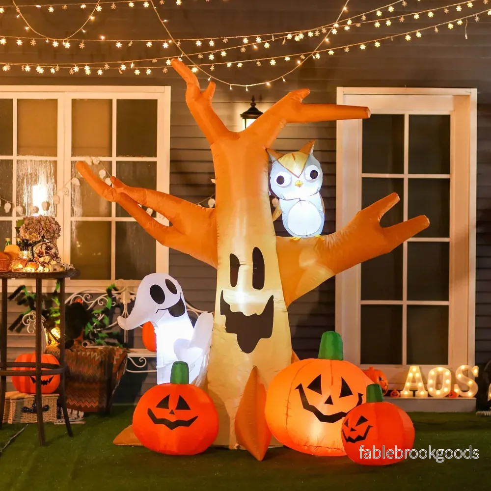 Halloween Uppblåsbar Ghost Light Up – 120/240 cm Dekoration - Bild 2