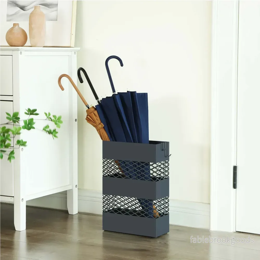 Paraplyhållare – Extra robust stållåda – Antracit - Bild 3