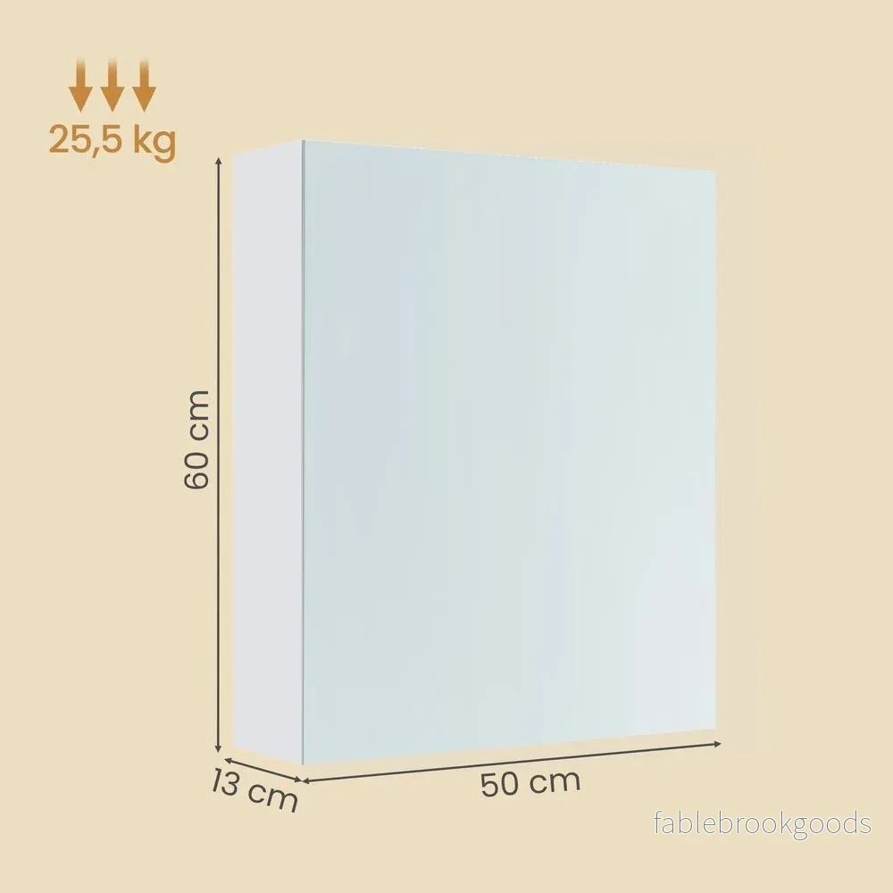 Spiegelkast - Verstelbare Planken - Modern - Wit - Bild 2
