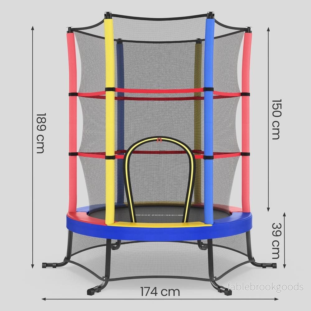 Kindertrampoline - 174 cm - Veiligheidsnet - Randbescherming - Meerkleurig - Bild 2