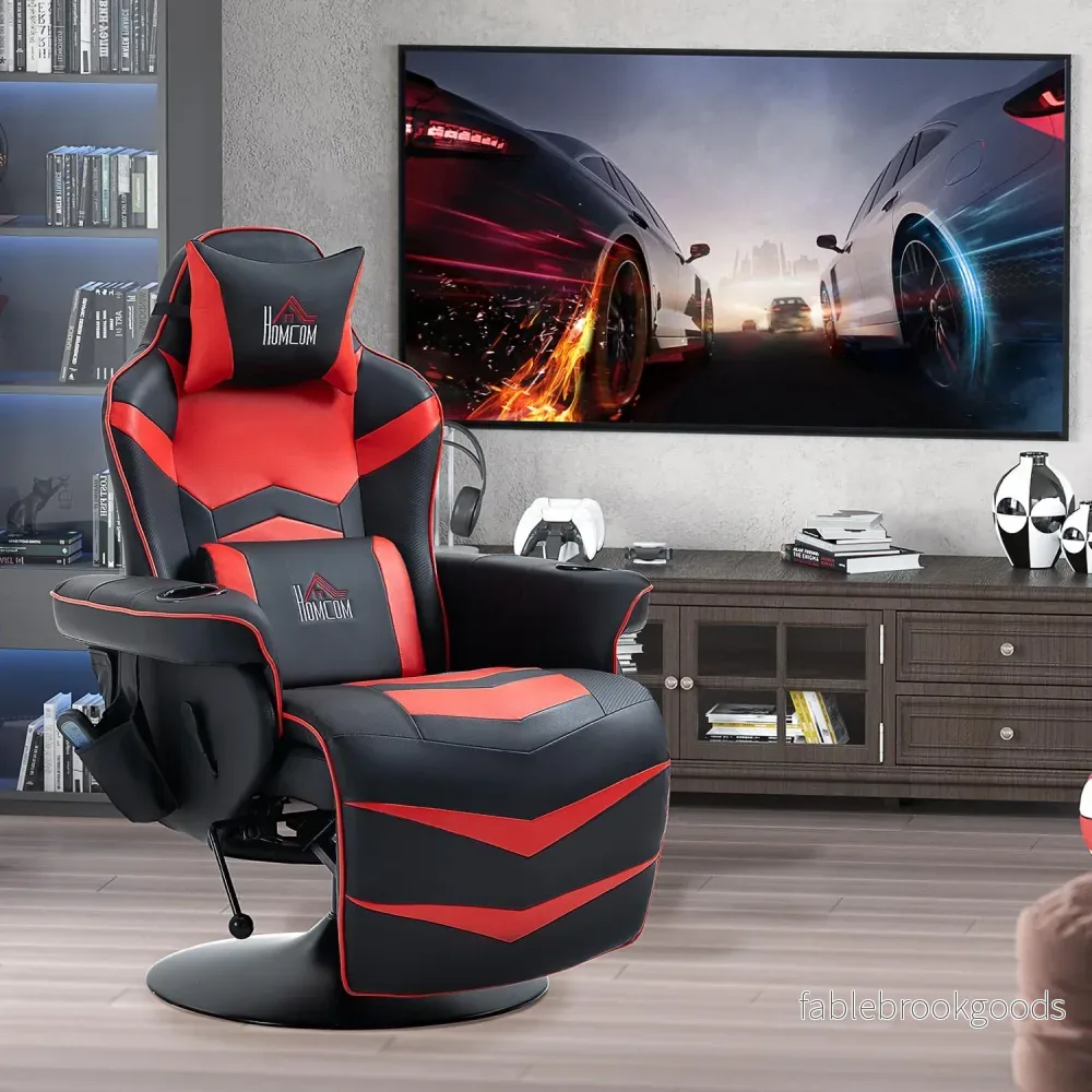 Ergonomisk vilstol Loungestol, konstläder, massagefunktion - Bild 2