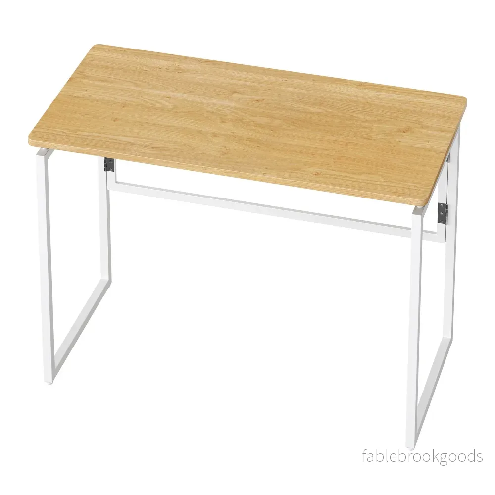Opklapbaar Bureau – 100 x 50 cm – Afgeronde Hoeken – Ruimtebesparend – Eiken Opklapbaar Bureau – 100 x 50 cm – Afgeronde Hoeken – Ruimtebesparend – Eiken