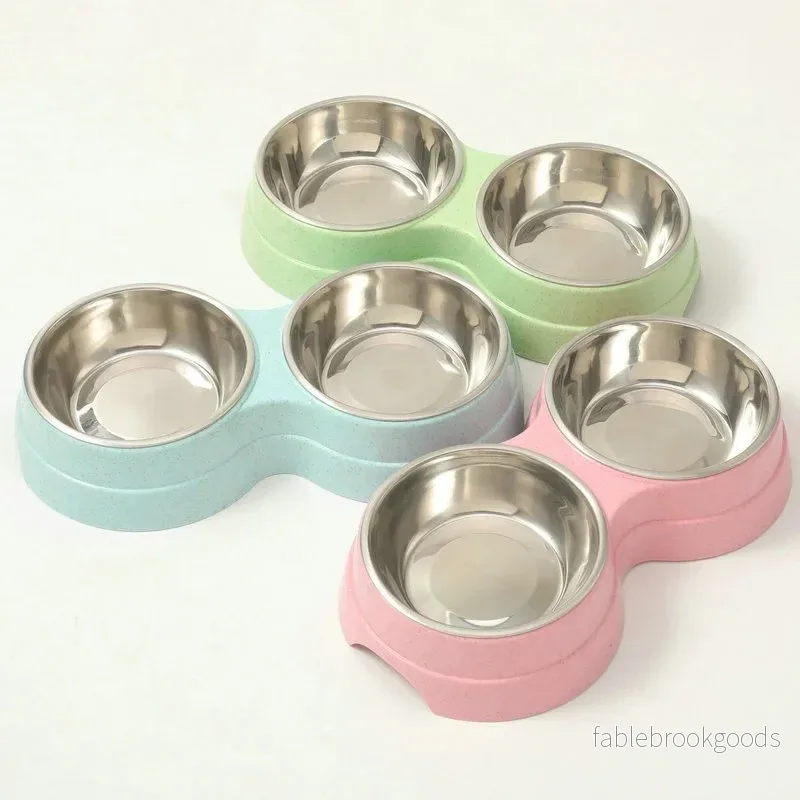 Dubbelskål Hund & Katt – Everyday | Rostfritt Stål med Plastbas Dubbelskål Hund & Katt – Everyday | Rostfritt Stål med Plastbas