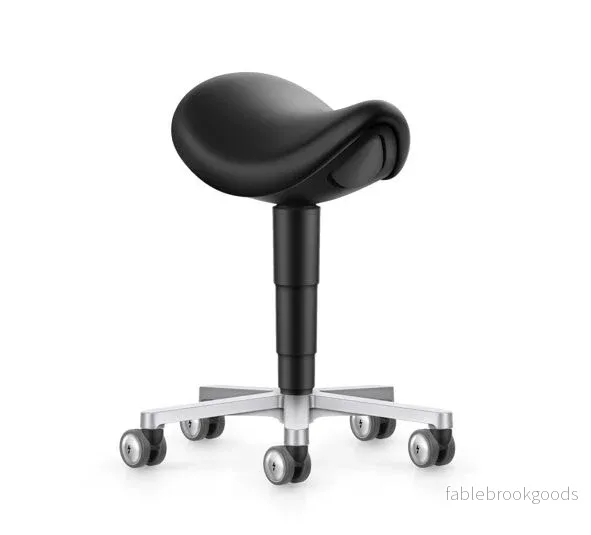 Stool Cleanroom sadelstol, svart konstläder - Bild 2