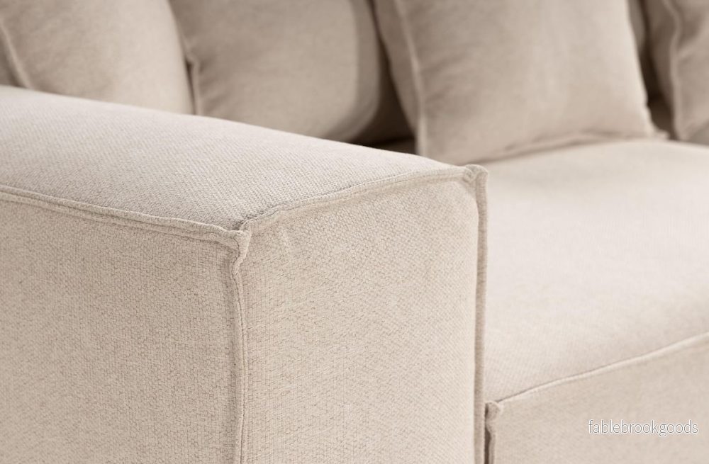 Van Morris 4-seater Sofa, Beige Chenille, removable & washable covers - Bild 3