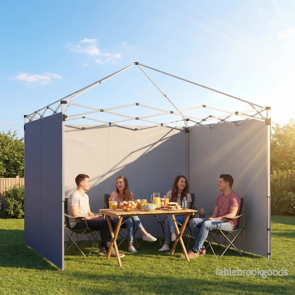 Sidoväggar till paviljonger, 3x3m, UPF 50+ Oxfordtyg - Bild 2