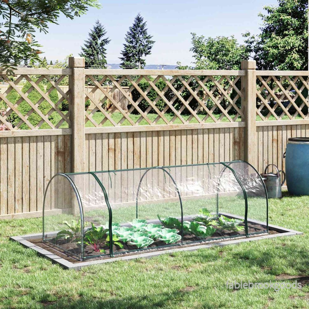 Växthus i stål PVC med dörr – 250x100x80cm kall ram - Bild 2