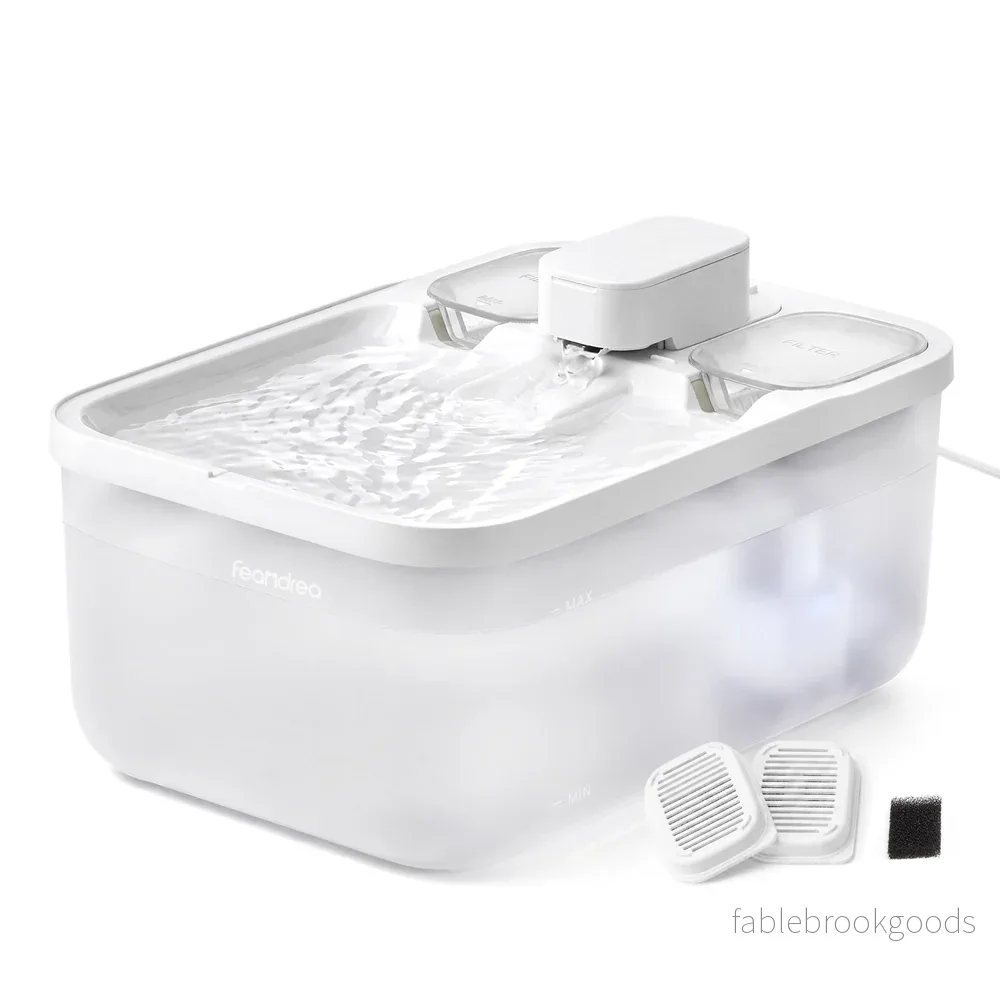 Kattenfontein - 4,5 Liter - Fluisterstil - 3 Filters - Wolkenwit