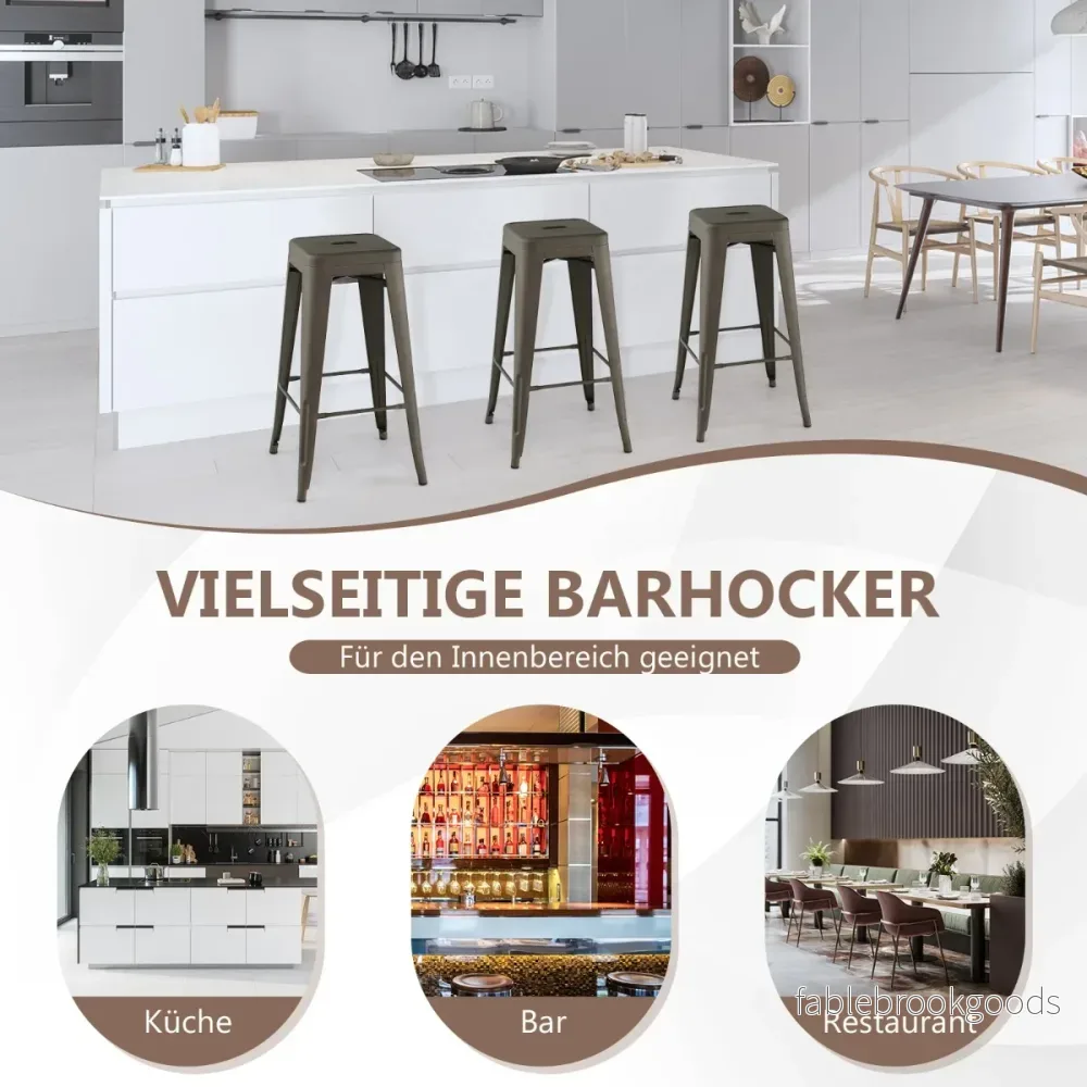 Set – med barstolar fotstöd, sitthöjd cm, lastkapacitet upp till kg, stapelbar motpall Gun – 4 76 150 – Grå-svart - Bild 3