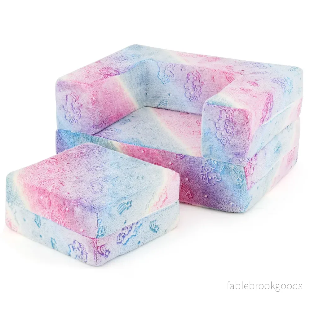 Modulär – barnsoffa glöd i mörkret leksoffa modulsoffa – 71 x 53 x 34,5 cm – Färgglad - Bild 2