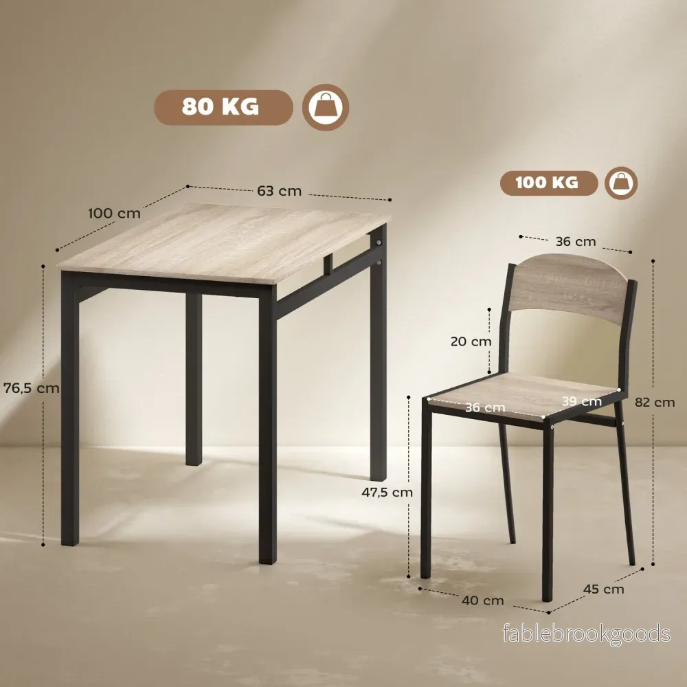 5-delad matgrupp, bord och 4 stolar, platsbesparande, svart - Bild 3